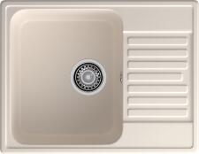 Кухонная мойка GRANFEST QUARZ Z-13 белый + сифон