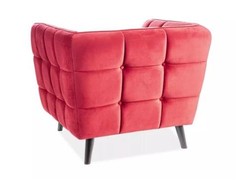 Кресло SIGNAL CASTELLO 1 Velvet Bluvel 59 бордовый/венге