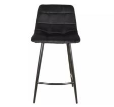 Стул барный SIGNAL MILA H-2 Velvet Bluvel 19 черный/черный мат