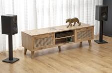 Тумба под теле/видео аппаратуру HALMAR BORNEO RTV-1 дуб артизан/черный