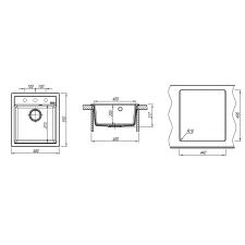 Мойка ZORG Rock 46 PREMIUM black metallic