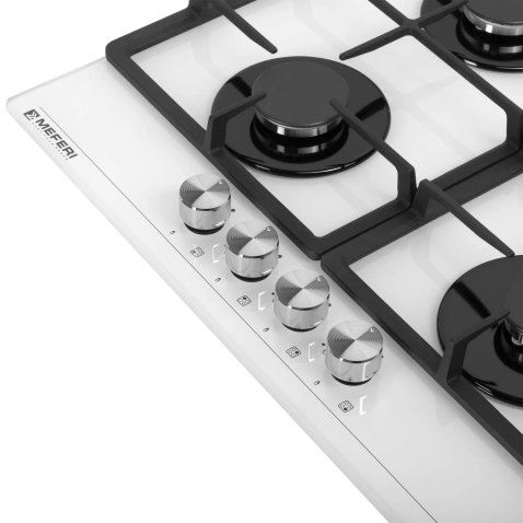 Варочная панель газовая MEFERI MGH604WH GLASS POWER
