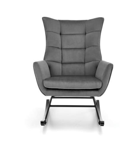 Кресло-качалка HALMAR BAZALTO серый