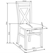 Стул HALMAR DARIUSZ темный орех/Lars 07