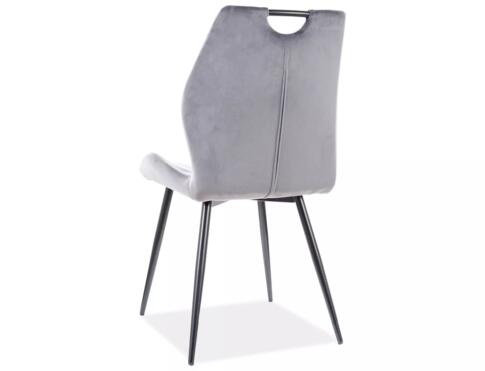 Стул SIGNAL ARCO Velvet Bluvel 14 серый/черный