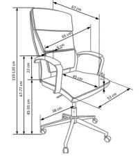 Кресло компьютерное HALMAR AURELIUS белый/хром