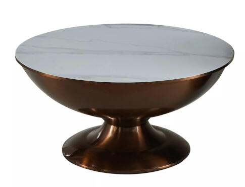 Комплект SIGNAL SALSA (2 стола журнальных) белый/медный 75/38, 50/52,5