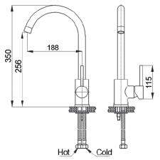 Смеситель для кухни GRANFEST 7651 белый