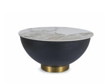 Стол журнальный SIGNAL CYPRUS A белый/черный, 73/37