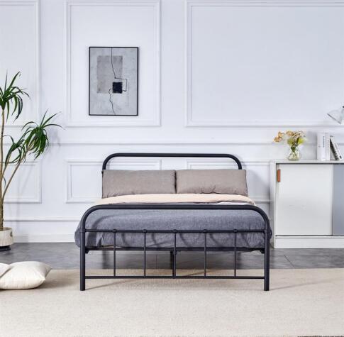 Кровать HALMAR LINDA черный, 140/200