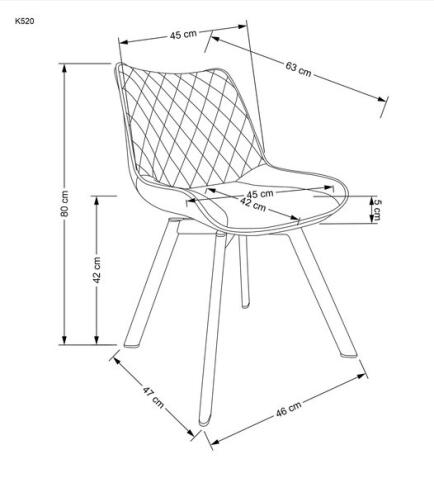 Стул HALMAR K520 черный/черный, поворотный