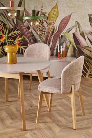 Стол обеденный HALMAR RUBEN кашемир/натуральный 102-142/102