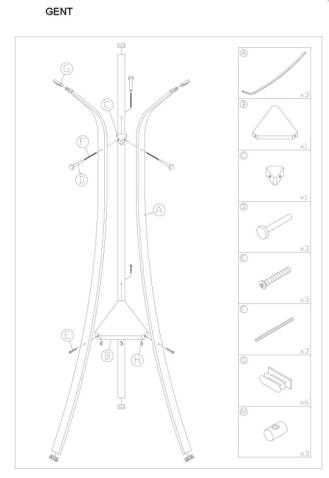 Вешалка SIGNAL GENT белая      