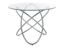 Стол обеденный SIGNAL ORBIT прозрачный/хром 100