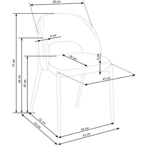 Стул HALMAR K455 темно-зеленый/черный