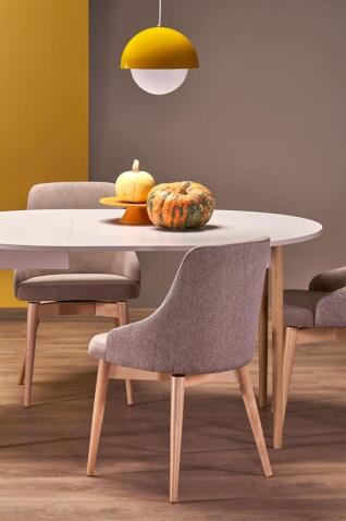 Стол обеденный HALMAR PIVOT кашемир/натуральный 102-142/102