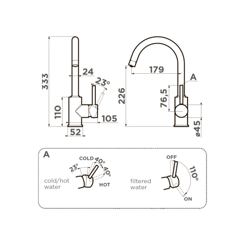 Смеситель для кухни Omoikiri Shinagawa 2 Plus-ES эспрессо