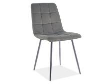 Стул SIGNAL MILA MATT Velvet tap. 85 серый/черный