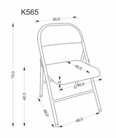 Стул HALMAR K565 черный, складной