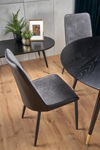 Стол обеденный HALMAR EMBOS черный/черный золотой 120