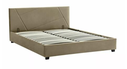 Кровать SIGNAL COLUMBIA Velvet Bluvel 28 бежевый, 160/200