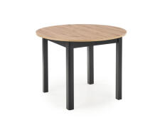 Стол обеденный HALMAR RINGO дуб артизан/черный 102-142/102