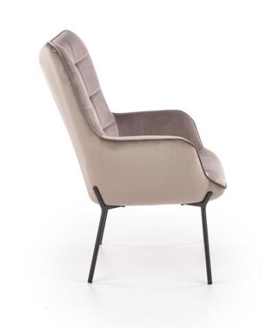 Кресло HALMAR CASTEL серый/черный