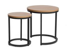 Комплект SIGNAL HOLA (2 стола журнальных) дуб/черный