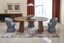 Стол обеденный HALMAR FARGO орех 120-210/120