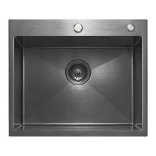 Кухонная мойка из нержавейки BLANTEK FS-5848B Nano black ECO