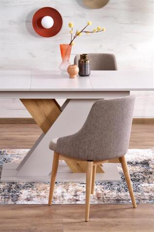 Стол обеденный HALMAR XARELTO кашемир/дуб кремона 130-175/85