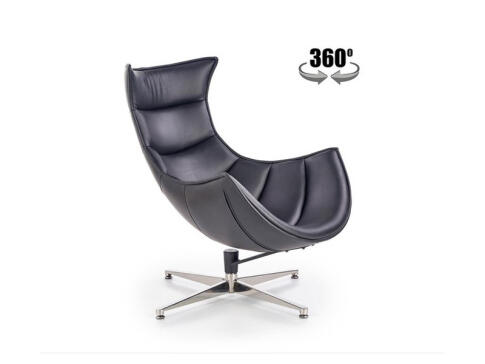 Кресло HALMAR LUXOR черный/хром