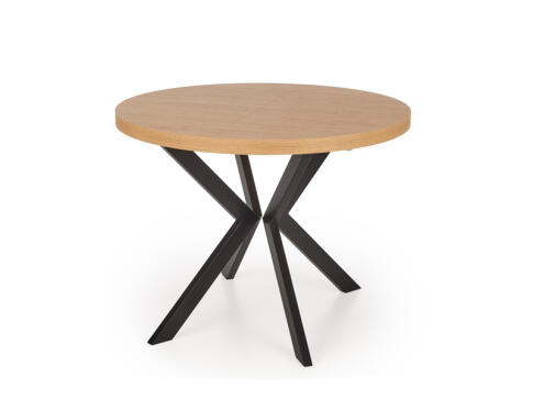 Стол обеденный HALMAR PERONI дуб золотой/черный 100-250/100