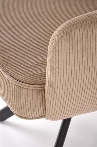 Стул HALMAR K528 капучино/черный, поворотный