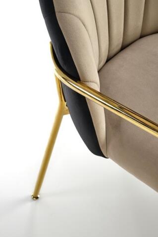 Стул HALMAR K500 бежевый/черный