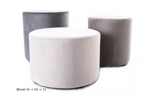 Пуф SIGNAL DOTI A Velvet Bluvel 13 серый