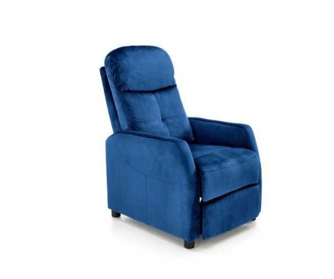 Кресло HALMAR FELIPE 2 раскладное, темно-синий/венге