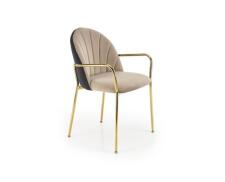 Стул HALMAR K500 бежевый/черный