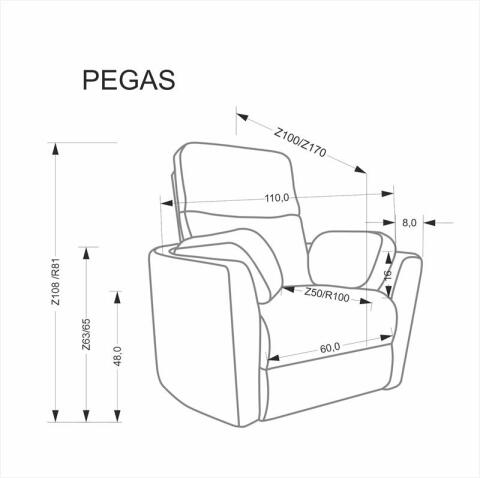 Кресло HALMAR PEGAS раскладное, бежевый
