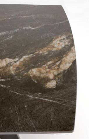 Стол обеденный HALMAR ARMANI черный мрамор/черный 165-241/90