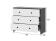 Комод NN Мебель (МС Дольче К)  3 ящика Графит/Белый
