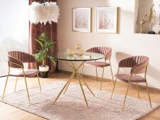 Стол обеденный SIGNAL AZALIA прозрачный/золотой 80