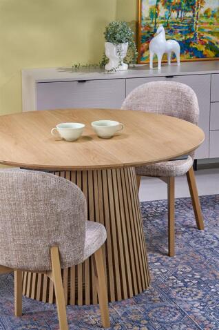 Стол обеденный HALMAR FARGO натуральный/натуральный 120-210/120