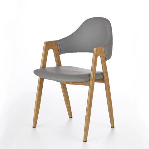 Стул HALMAR K247 серый/дуб медовый