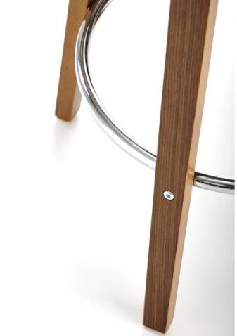 Стул барный HALMAR H110 кремовый/ореховый