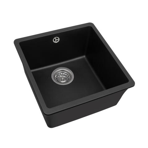 Мойка кухонная AQUASANITA Fast SQF 101 601 AW black metallic