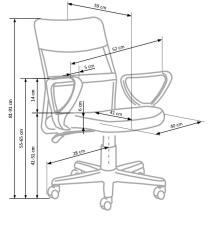 Кресло компьютерное HALMAR TIMMY бирюзовый/черный