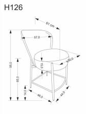 Стул барный HALMAR H126 серый/черный