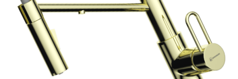 Смеситель для кухни Omoikiri Mikawa 2 Plus-SB-LG светлое золото