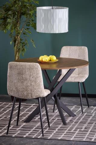 Стол обеденный HALMAR EDGAR орех/черный 100